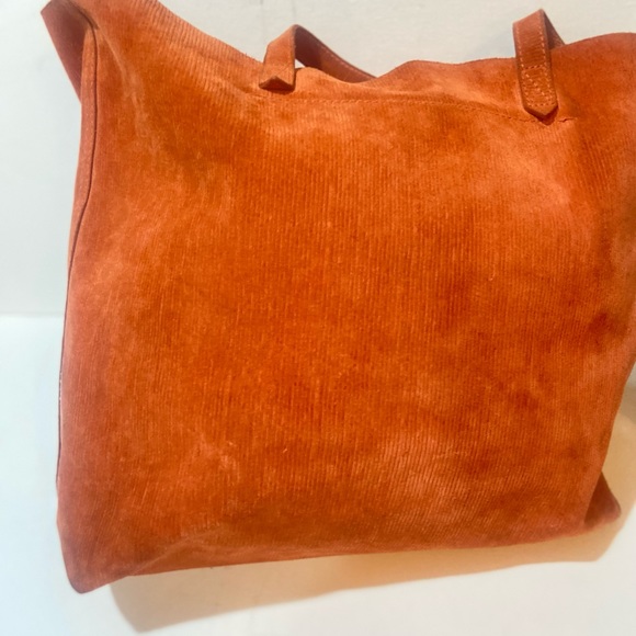 Madewell Transport tote “corduroy” suede burnt orange - Picture 5 of 16